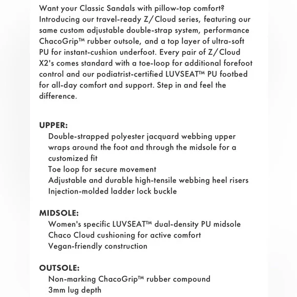 Chaco cloud Sandals size 8 NEW - Picture 9 of 9